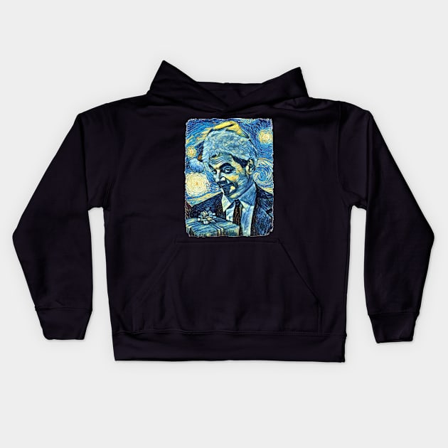 Mr Bean Van Gogh style Kids Hoodie by todos